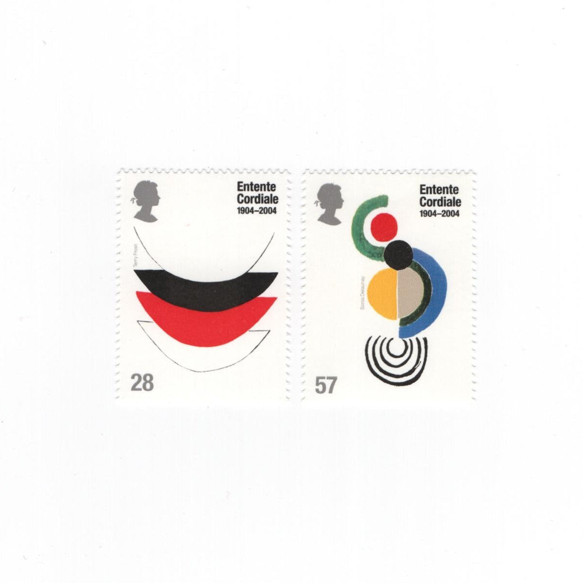 art designs on white postage stamps