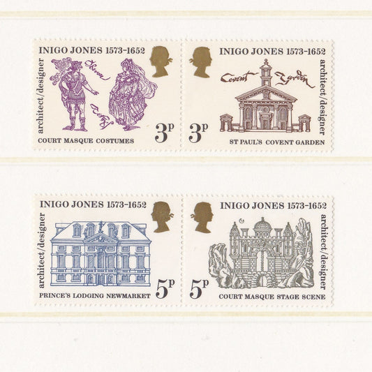 Postage showing the designs of Inigo Jones